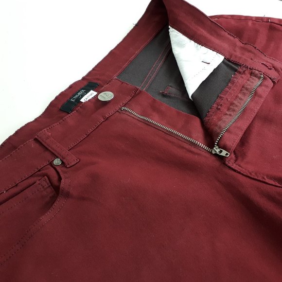 Ethanol Wine Red Slim Stretch Jeans - Picture 4 of 16